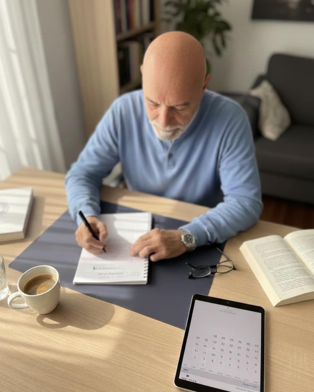 Persona escribiendo un libro